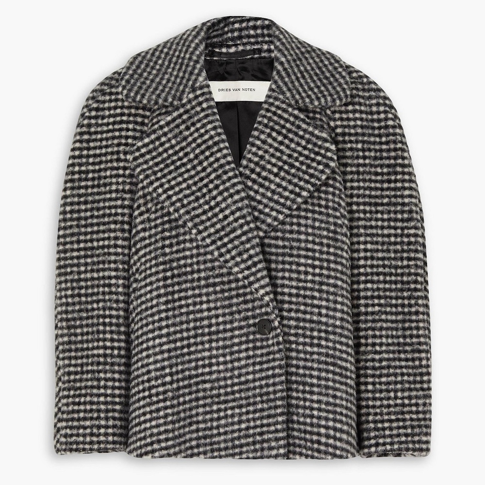 DRIES VAN NOTEN Royal Short Round Coat in Black Size Small S - $1,895